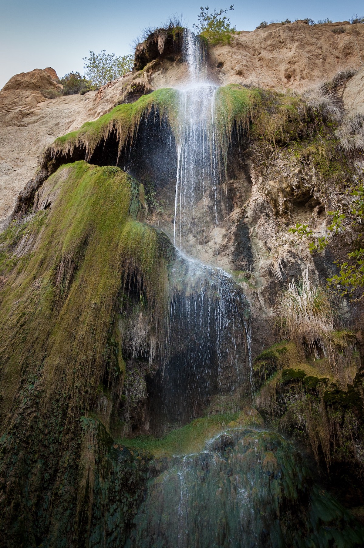 Escondido Falls tumbles through damp moss for a cool, refreshing stop. Photo: Kenneth Moore