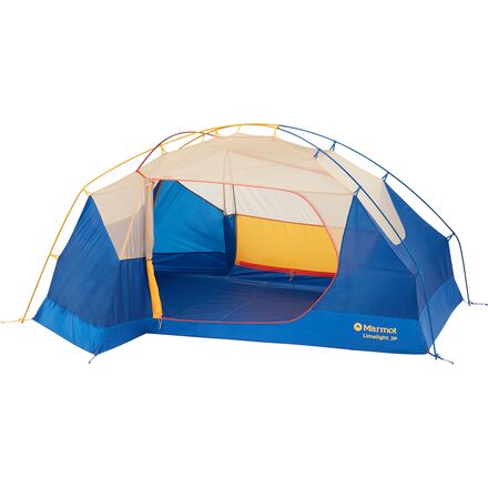 this marmot camping tent has unique vestibules