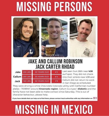 missing in baja three surfers