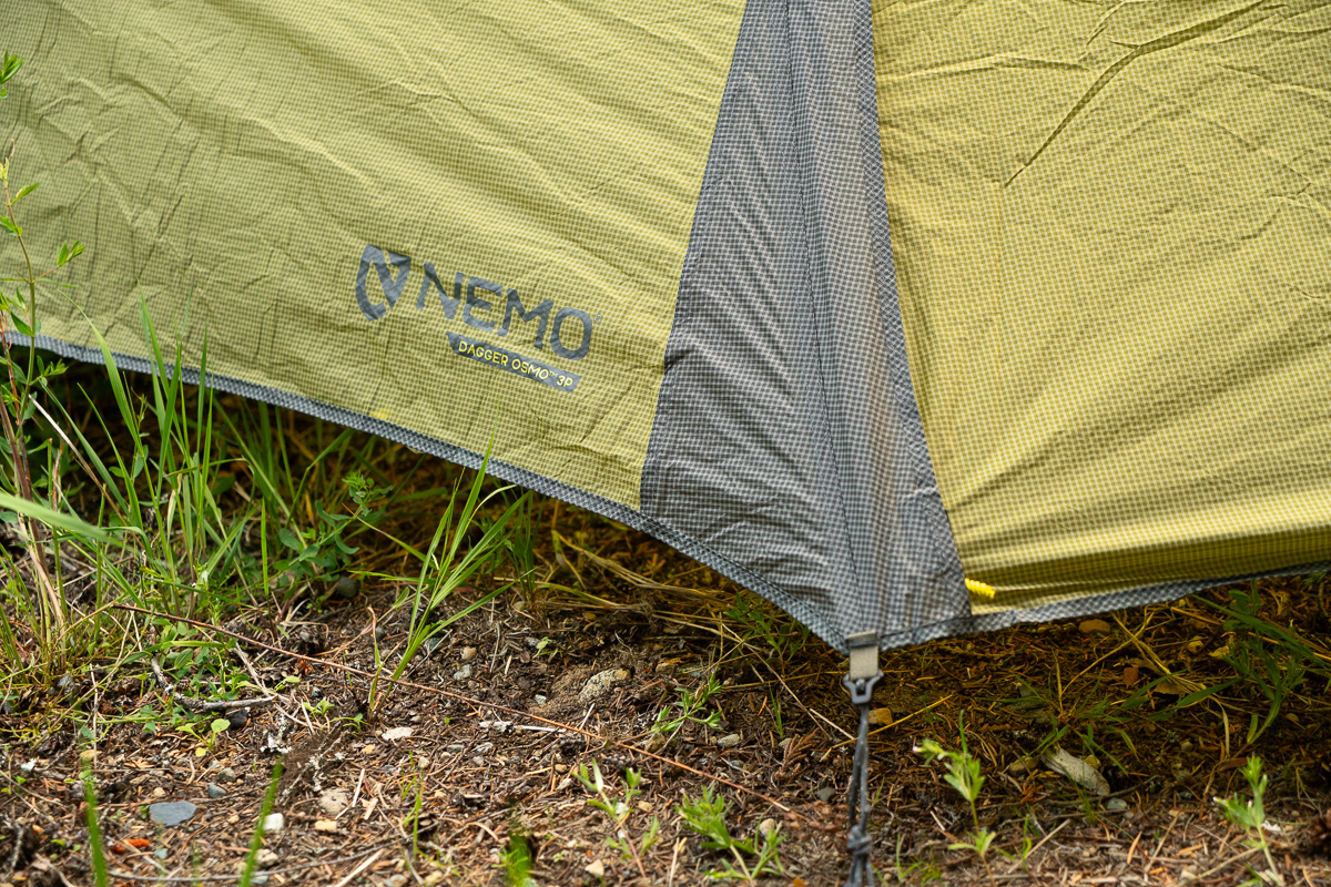 a close up of the ventilation space in the Nemo Dagger Osmo 3P