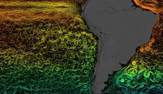 NASA sea current visualization