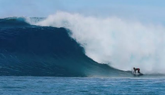 Nate Florence surfing Lance's Right