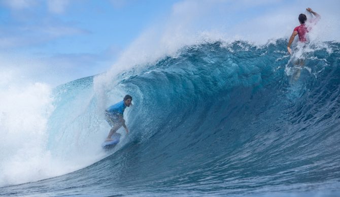 Gabriel Medina took advantage of priority in his bronze medal matchup against Alonso Correa. Photo: Tim McKenna // ISA