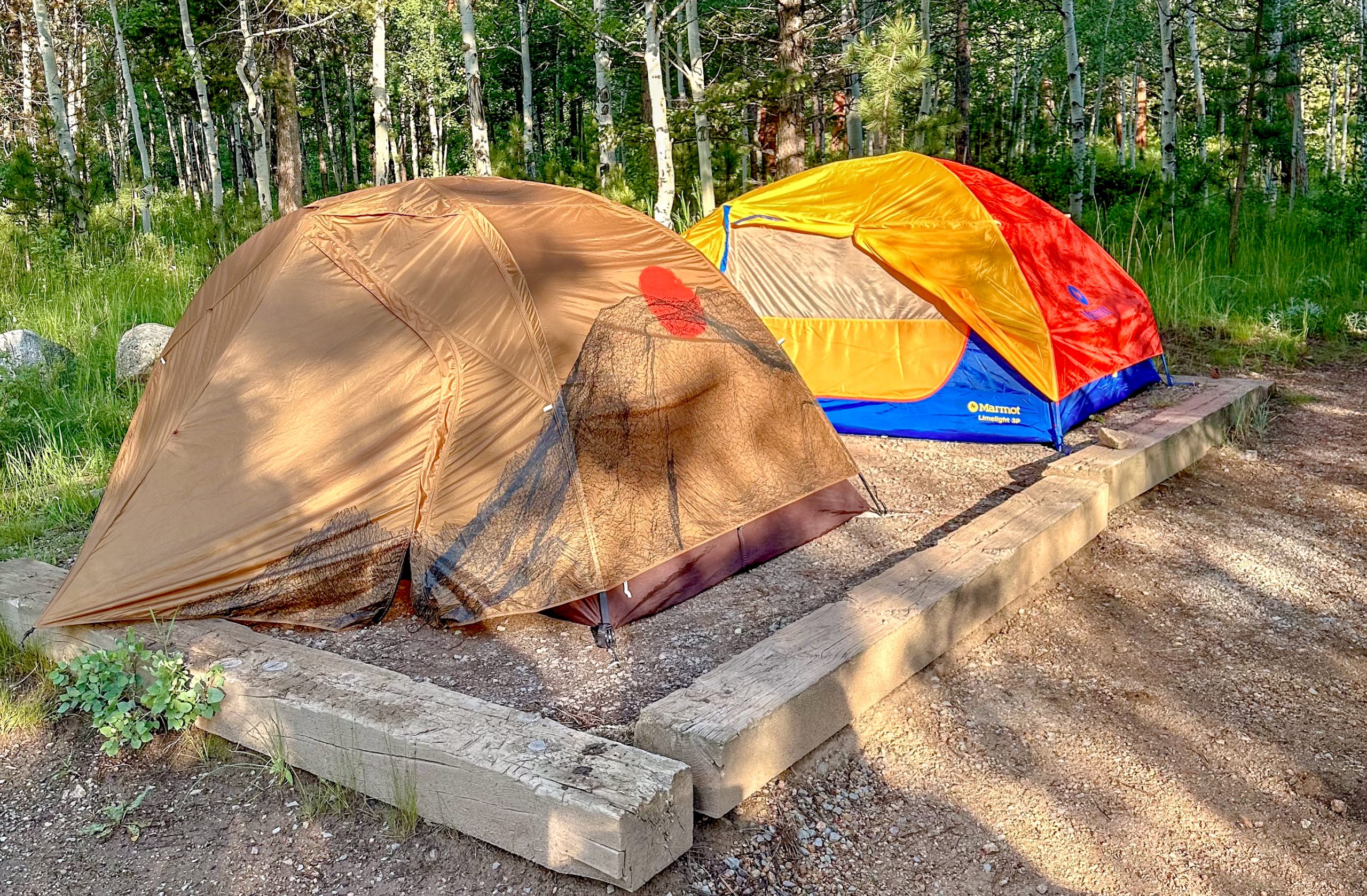 two backpacking tents