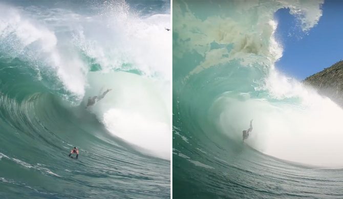 Nate Florence surfing the Shock