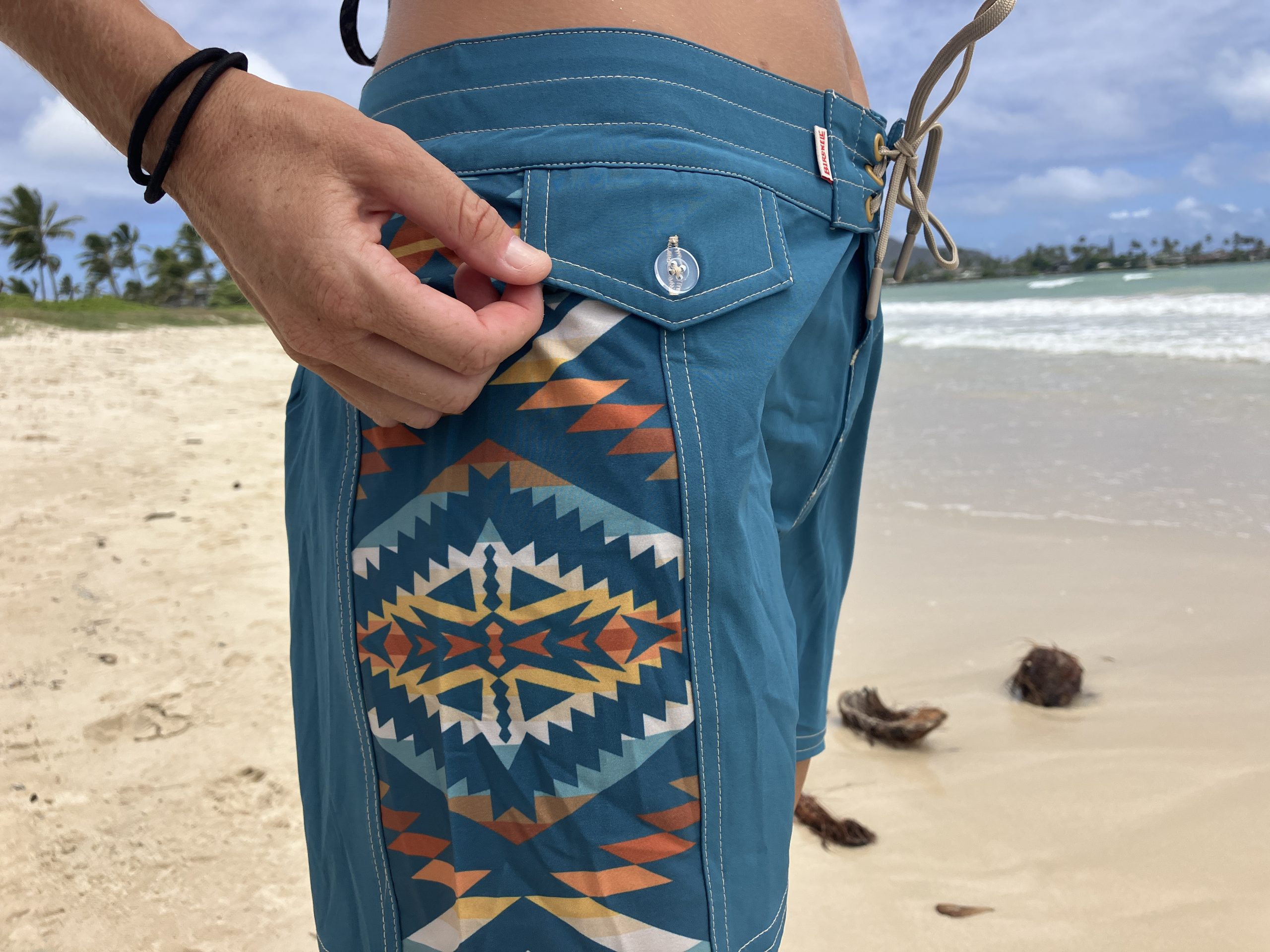 a close up of a pair of board shorts 