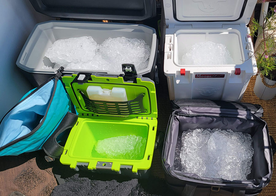 ice in coolers to show retention