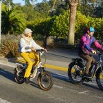 Riding fat tire electric bikes in san francisco with friends