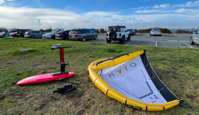 Foil Drive with wing at Crissy Field