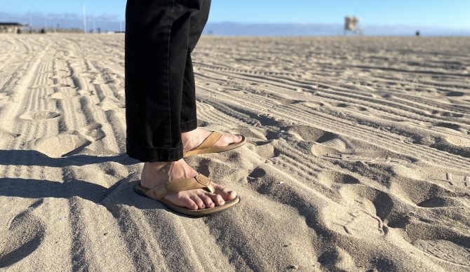 Olukai Flip Flops on the Beach