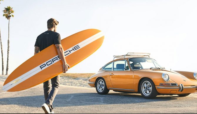 Porsche and Almond Surfboards