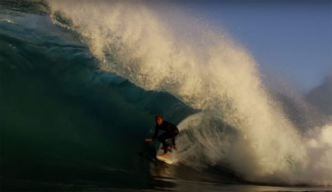 Brody Mulik surfing the Box