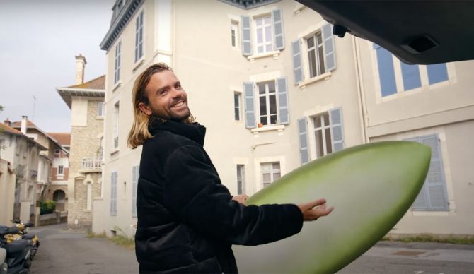 Ryan Lovelace and William Aliotti shaped surfboard