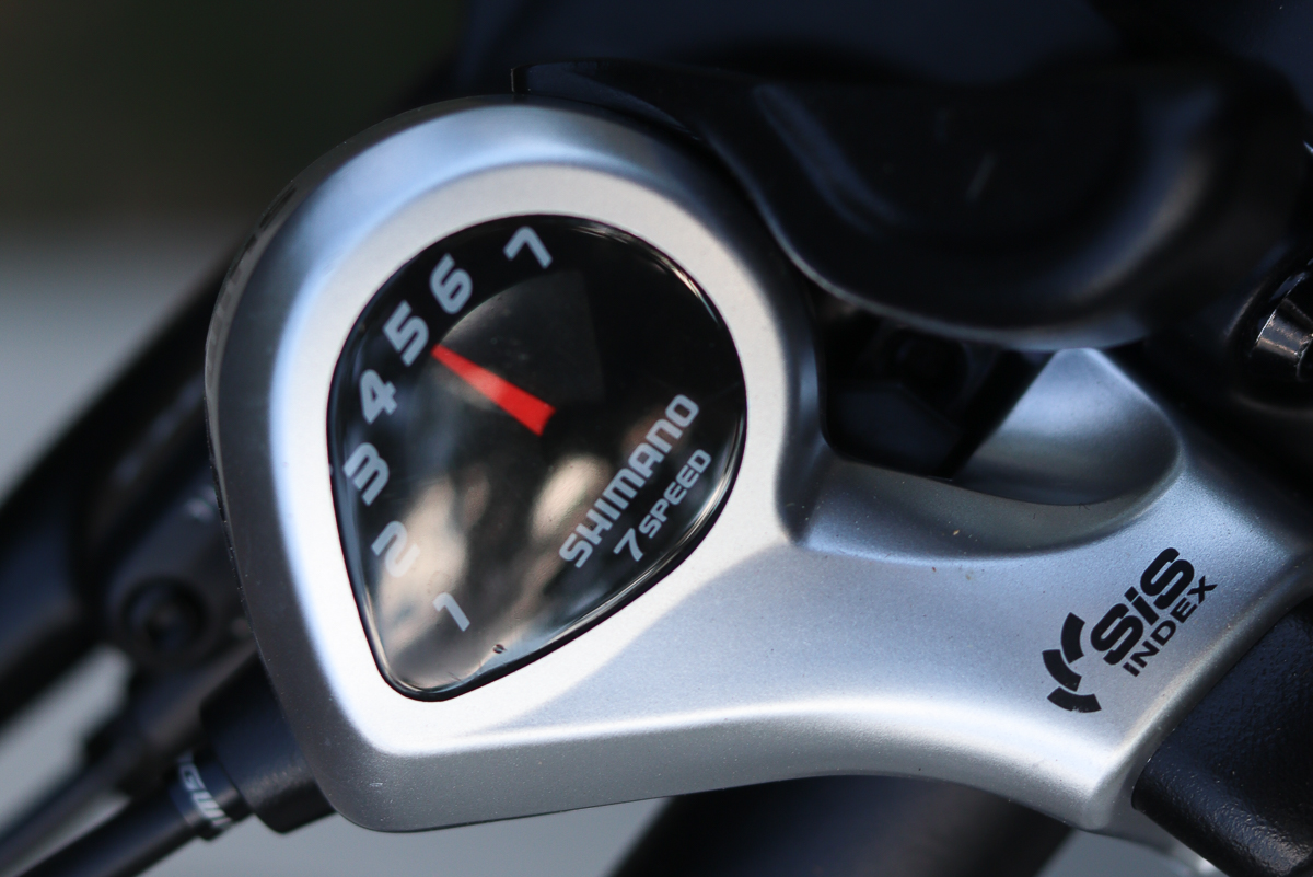 zoomed in on bike shifter