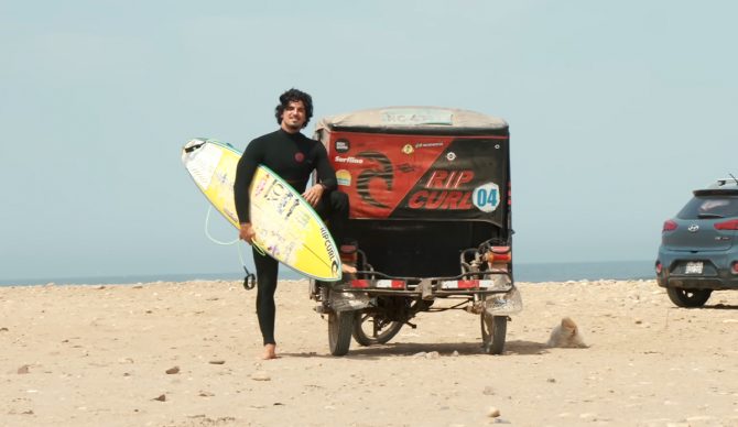 Gabriel Medina in the land of lefts. Photo: Rip Curl // YouTube