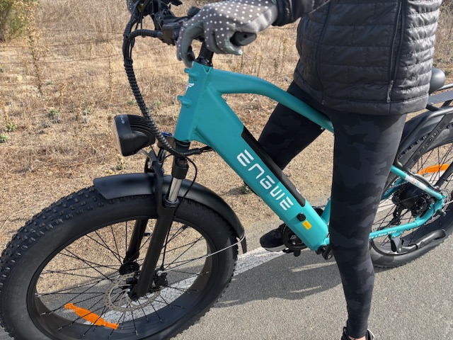 a light on an ebike