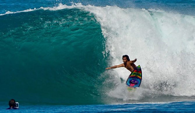 Mason Ho surfing V-Land