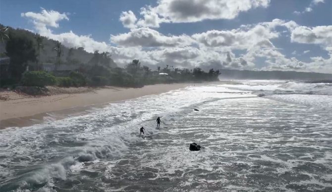 Jamie O'Brien surfing Pipeline.