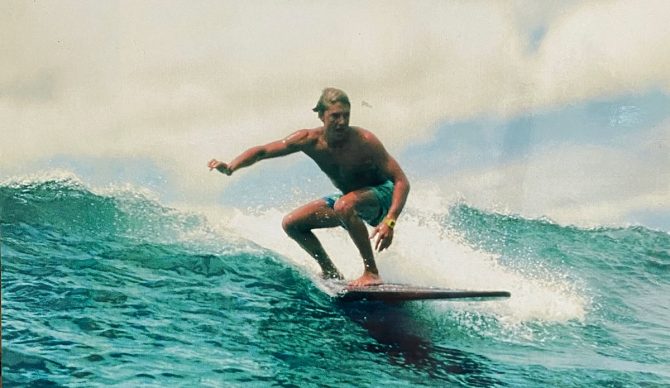 Matt Adler surfing in "North Shore"