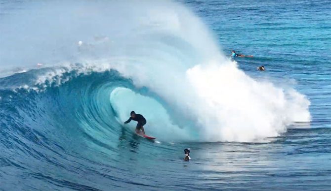 Nate Florence surfing Backdoor